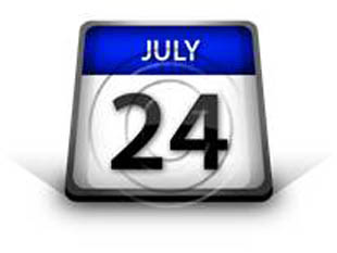 Calendar July 24 PPT PowerPoint Image Picture