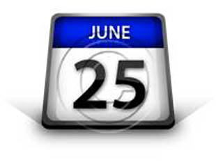 Calendar June 25 PPT PowerPoint Image Picture