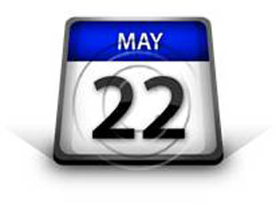 Calendar May 22 PPT PowerPoint Image Picture