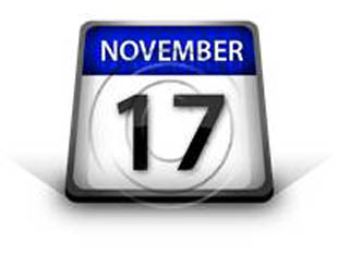 Calendar November 17 PPT PowerPoint Image Picture