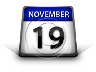 Calendar November 19 PPT PowerPoint Image Picture