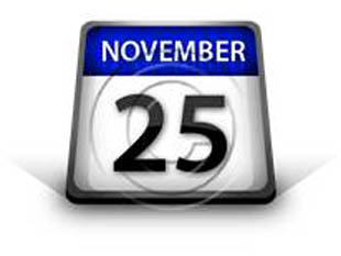 Calendar November 25 PPT PowerPoint Image Picture
