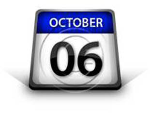 Calendar October 06 PPT PowerPoint Image Picture