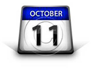 Calendar October 11 PPT PowerPoint Image Picture
