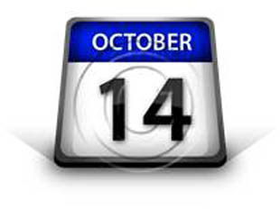Calendar October 14 PPT PowerPoint Image Picture