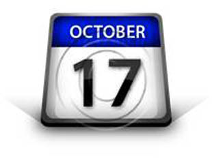 Calendar October 17 PPT PowerPoint Image Picture