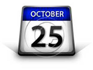 Calendar October 25 PPT PowerPoint Image Picture