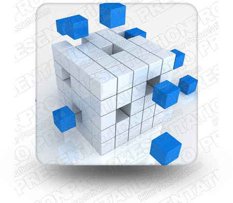 Puzzle Cube 01 Square PPT PowerPoint Image Picture