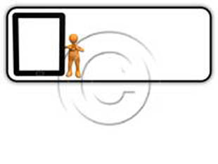 Tablet Orange Man Rectangle PPT PowerPoint Image Picture