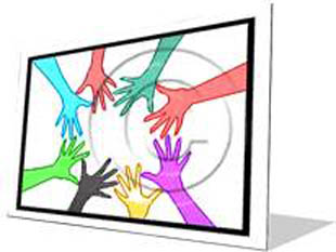 Teamwork Hand Colors F Color Pencil PPT PowerPoint Image Picture