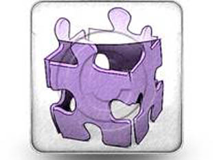Teamwork Puzzle Purple Square Color Pencil PPT PowerPoint Image Picture