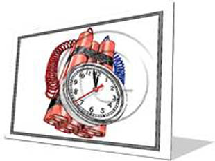 Time Bomb F Color Pencil PPT PowerPoint Image Picture