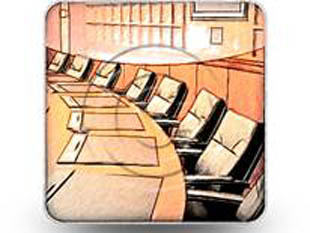 Boardroom Orange Square Color Pencil PPT PowerPoint Image Picture