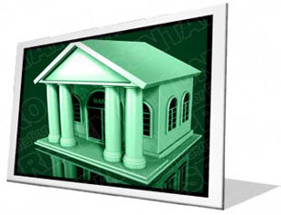 Download bank building green f PowerPoint Icon and other software plugins for Microsoft PowerPoint