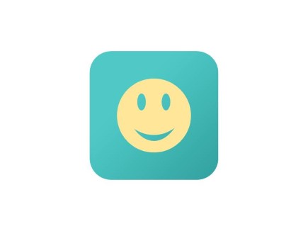 Flat Happy Face 01 Square PPT PowerPoint Image Picture