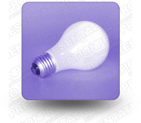 LightBulb Purple 01 Square PPT PowerPoint Image Picture