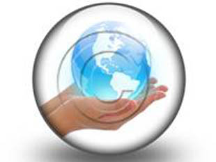 Globe Hand Circle PPT PowerPoint Image Picture