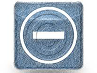 Button Minus Blue Color Pen PPT PowerPoint Image Picture