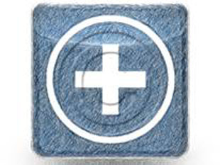 Button Plus Blue Color Pen PPT PowerPoint Image Picture