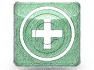 Button Plus Green Color Pen PPT PowerPoint Image Picture