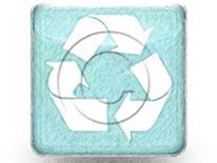 Recycle Teal Color Pen PPT PowerPoint Image Picture