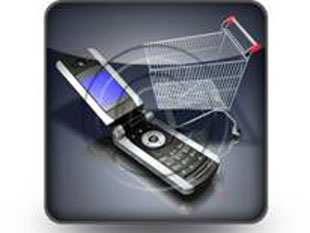 Mobile Shopping Square PPT PowerPoint Image Picture