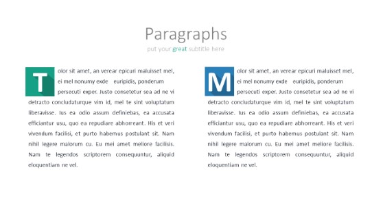 038 Flat Paragraphs PowerPoint Infographic pptx design