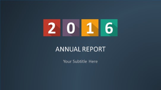 043 Flat Annual Report PowerPoint Infographic pptx design