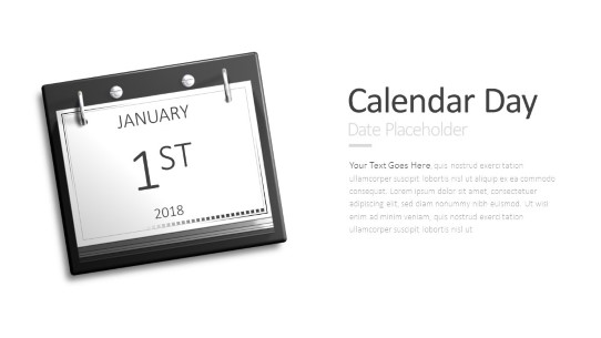 Calendars Daily Flip Book Editable 1 PowerPoint PPT Slide design