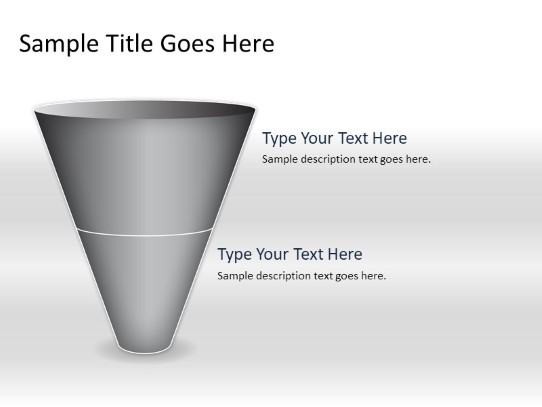 Cone Down A 2gray PowerPoint PPT Slide design
