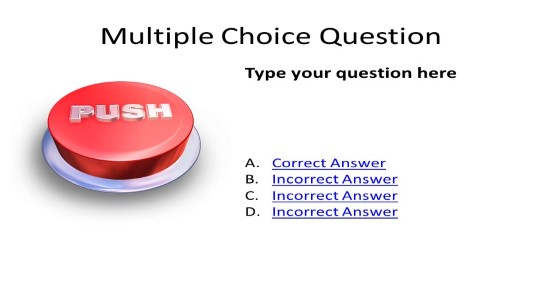 Multiple Choice Push PowerPoint PPT Slide design