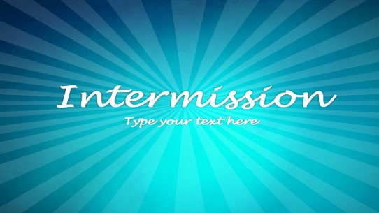 Intermission PowerPoint PPT Slide design