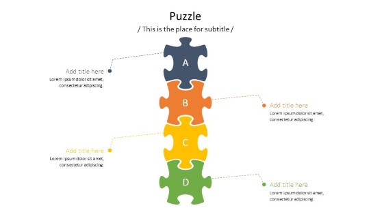 4Piece Puzzle 3 PowerPoint PPT Slide design
