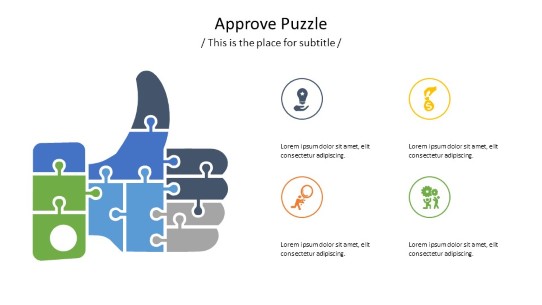Approve Puzzle PowerPoint PPT Slide design