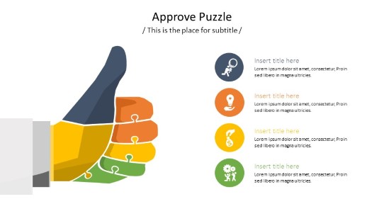 Approve Puzzle 2 PowerPoint PPT Slide design