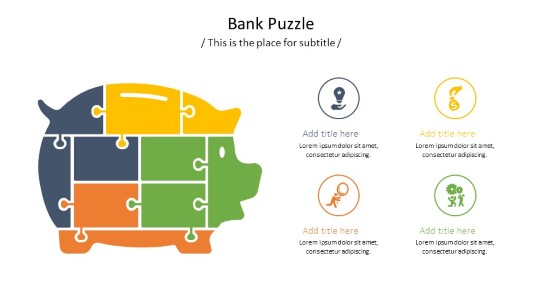 Bank Puzzle 2 PowerPoint PPT Slide design