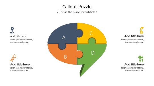CallOut Puzzle PowerPoint PPT Slide design