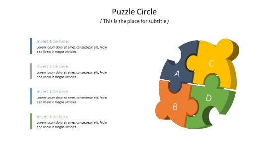 Circle Puzzle 2 PowerPoint PPT Slide design