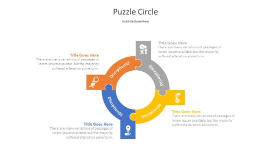 Circle Puzzle 5 PowerPoint PPT Slide design