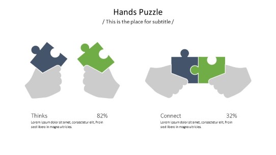 Hands Puzzle PowerPoint PPT Slide design