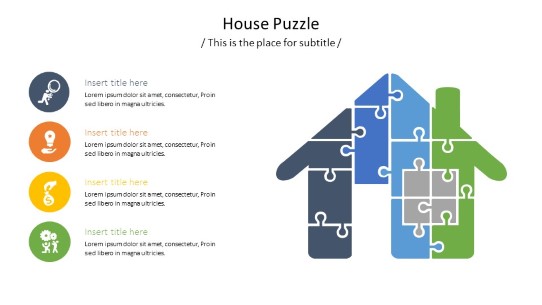 House Puzzle PowerPoint PPT Slide design