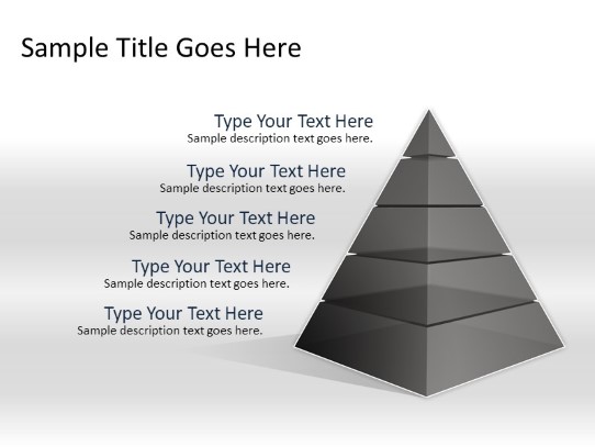 Pyramid A 5gray PowerPoint PPT Slide design