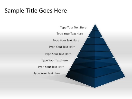 Pyramid A 8blue PowerPoint PPT Slide design