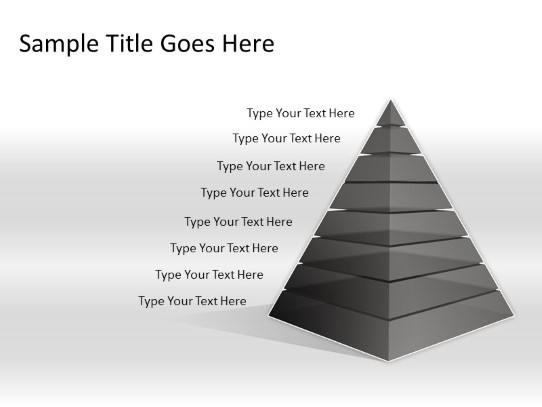 Pyramid A 8gray PowerPoint PPT Slide design