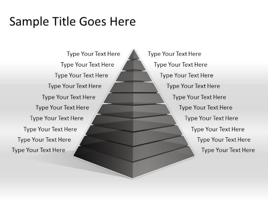 Pyramid B 10gray PowerPoint PPT Slide design