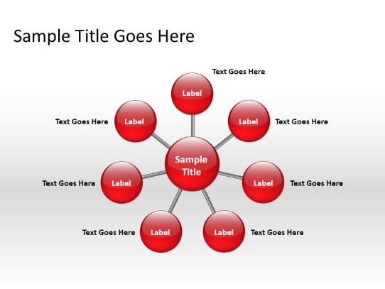 Radial A 7red PowerPoint PPT Slide design