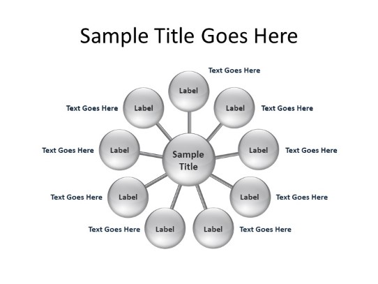 Radial A 9gray PowerPoint PPT Slide design