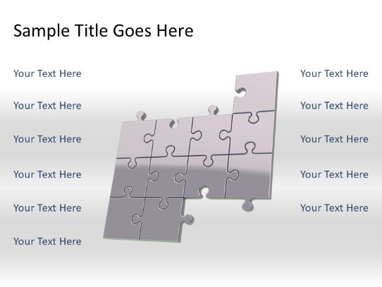 Puzzle 11a Gray PowerPoint PPT Slide design
