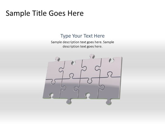 Puzzle 8a Gray PowerPoint PPT Slide design
