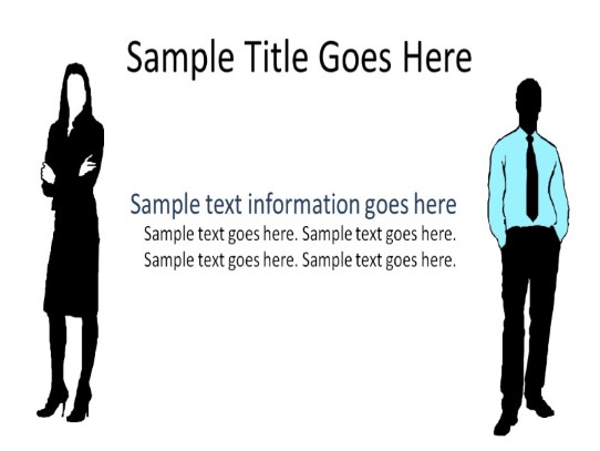 2 Silhouettes PowerPoint PPT Slide design